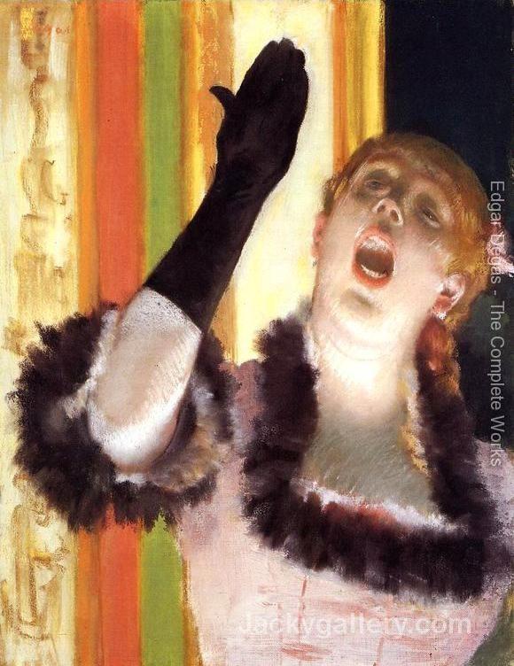 Singer with a Glove by Edgar Degas paintings reproduction